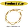 Multipurpose 18K Gold Plated Crosses Link Chain Bracelet Set Accessory for Women With U Shaped Buckles Lock Designs