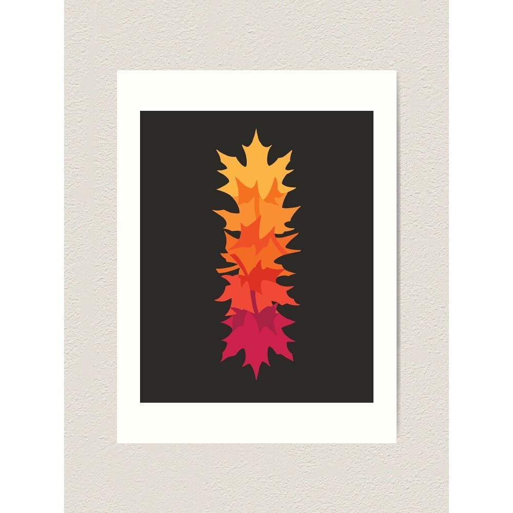 Tapestry Falling Maple Warm Dark Framed 75x100