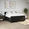 VidaXL Slat Bed Base with Mattress Black 180x200 Cm Fabric 3287142