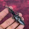 Orthoceras Fossil Gemstone Pendant Handmade Jewelry Copper Wire Wrapped Pendant