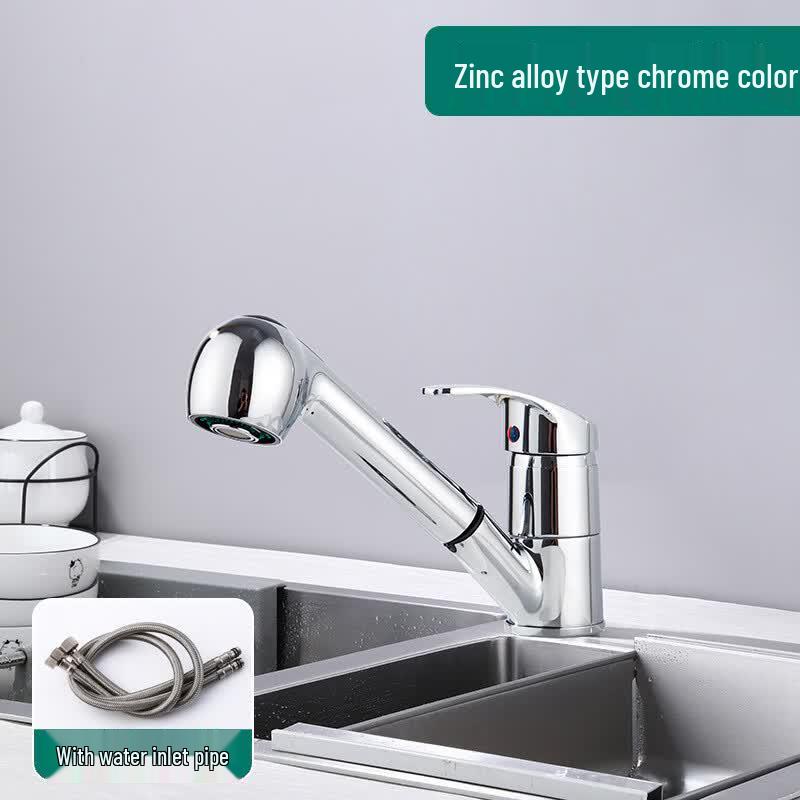 TLXT Zinc Alloy Pull-Out Kitchen Faucet