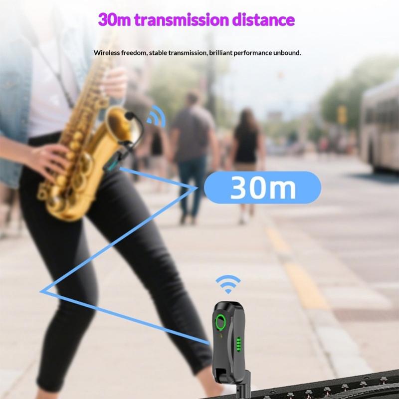 User Friendly Wireless Microphone for Instrument with Automatic Pairing and Clear Sound for Enthusiasts & Professional