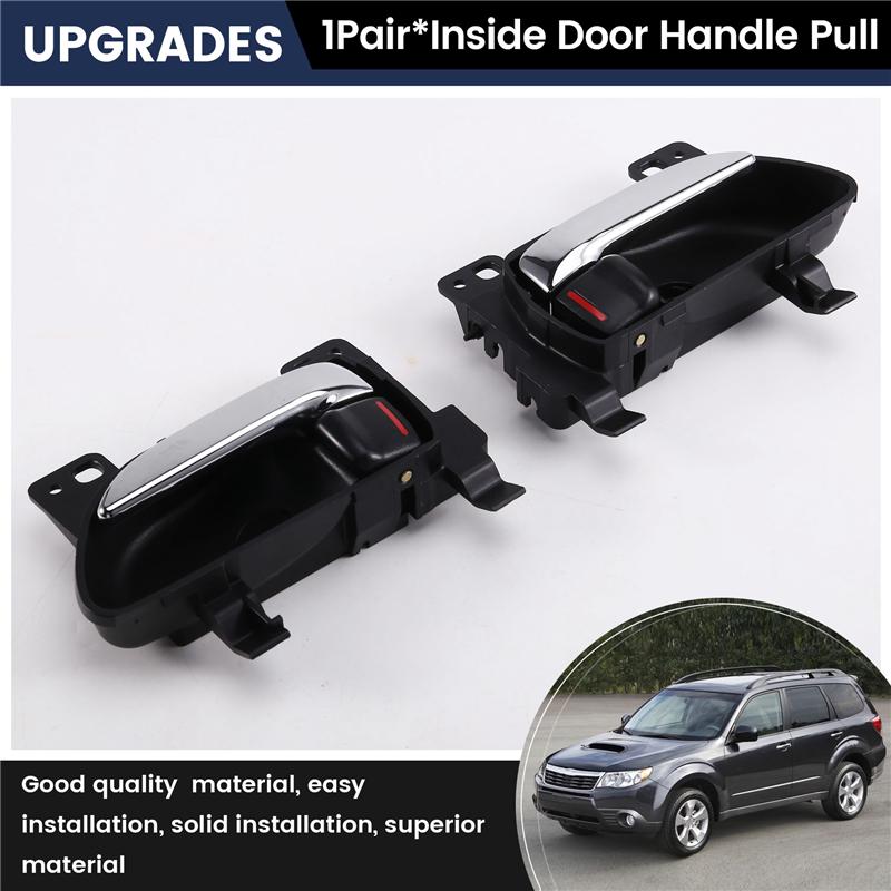 1Pair Interior Door Handle Chrome For For Subaru Impreza Forester 2007-2009 61051-FG031-VH 61051FG030JG 61051-FJ020-VH