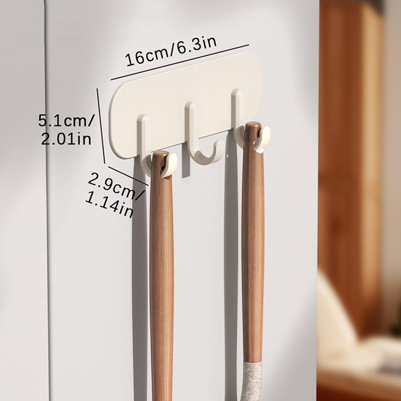 1Pcs Refrigerator Hook Household Key Soup Spoon Wall Mounted Miscellaneous Sorting Rack Door Rear Non Perforated Hook бежевый 577₽