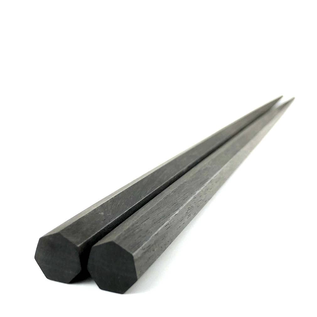 

Daikokuya Wooden Heptagonal Premium Series Chopsticks, Edo-style Chopsticks, Chopsticks, Water-polished, (Tuna Black)