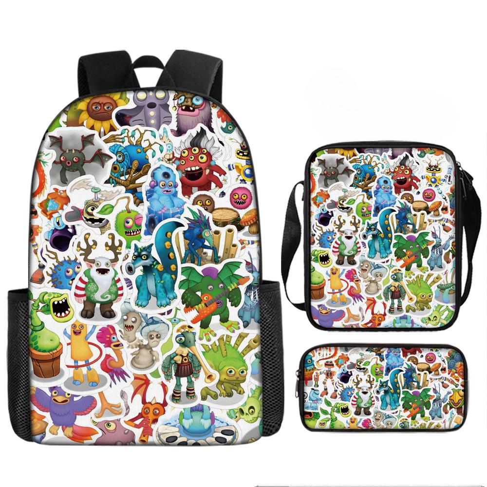 Singing My Monsters Childrens School Bag Three Piece Suit Suitable Gift For