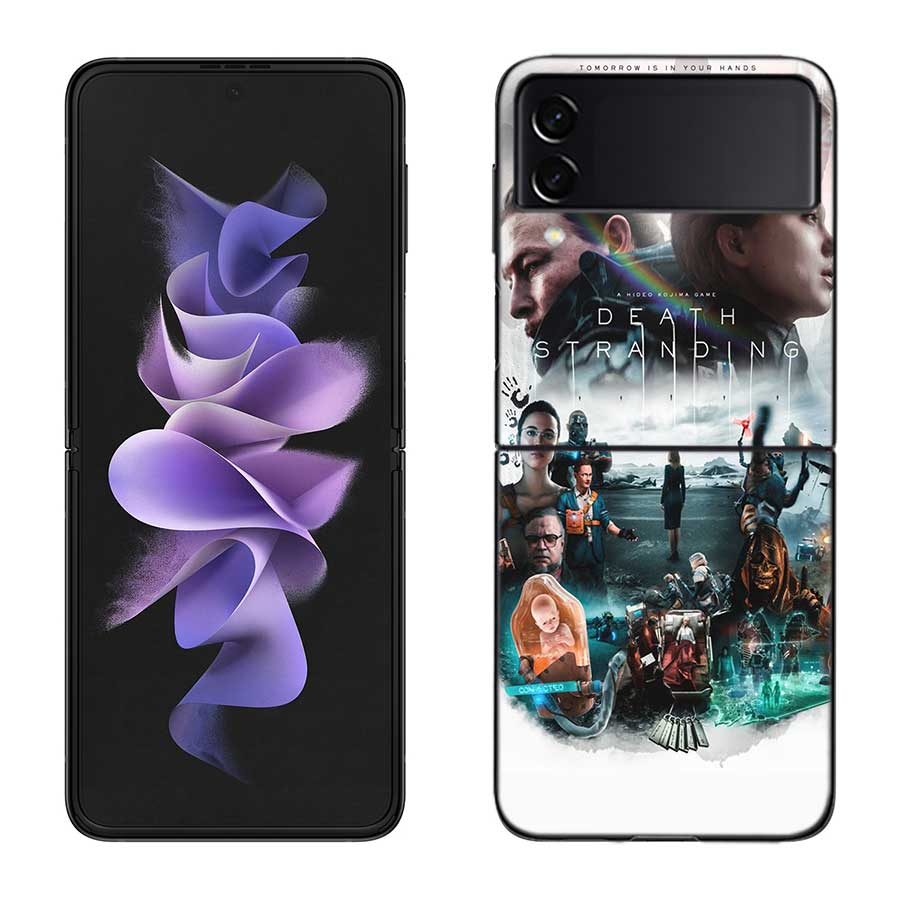 

Game Death Stranding Phone Case For Samsung Z Flip 7 6 5G Galaxy Z Flip 5 4 3 Black Hard Cell Cover Luxury PC Shell Coque Samsung Z Flip 4 5G