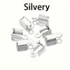 98pcs/Lot Cove Clasps Cord End Caps String Ribbon Leather Clip Tip Fold Crimp Bead Connectors For Jewelry Making DIY Supplies
