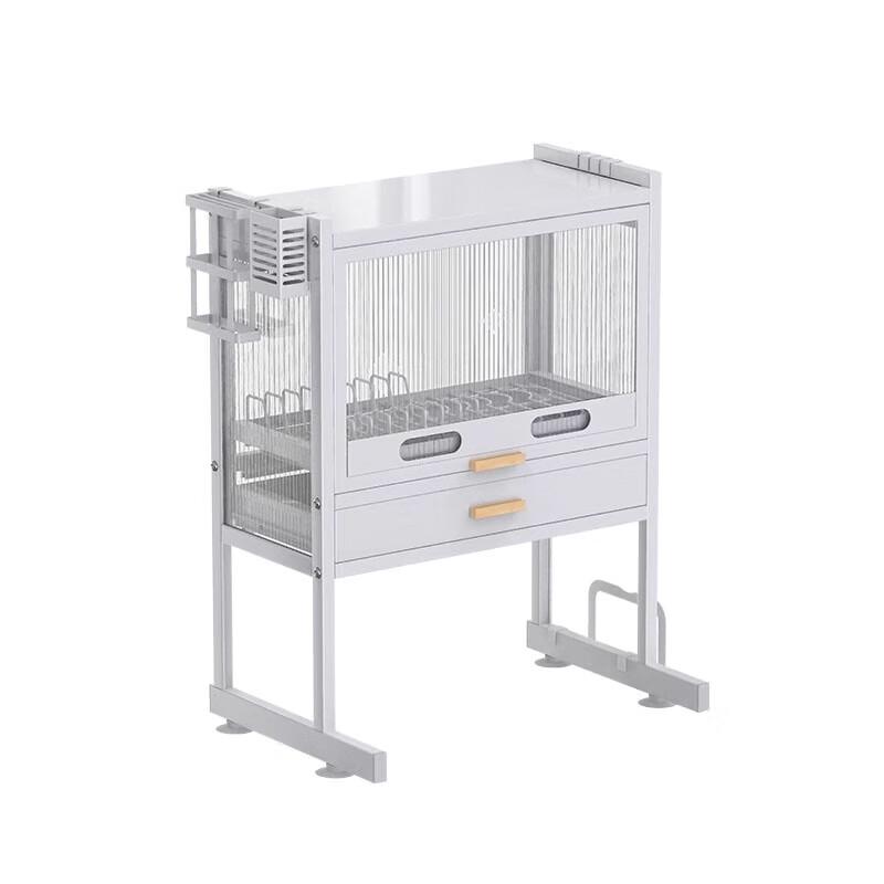 Multi-functional Carbon Steel Kitchen Dish Drainer & Storage Rack