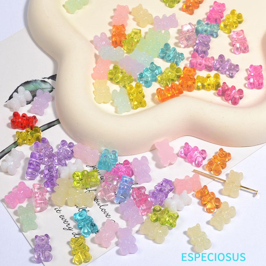 Jelly Color Mini Gummy Bear Beads for DIY Bracelets - Acrylic Handmade Accessories