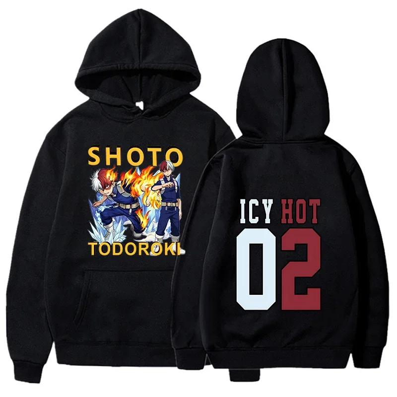 Fashion Hoodies Anime Todoroki Shoto Printing Hoodie Harajuku Sweatshirts Women Men Long Sleeve Autumn Winter Clothes