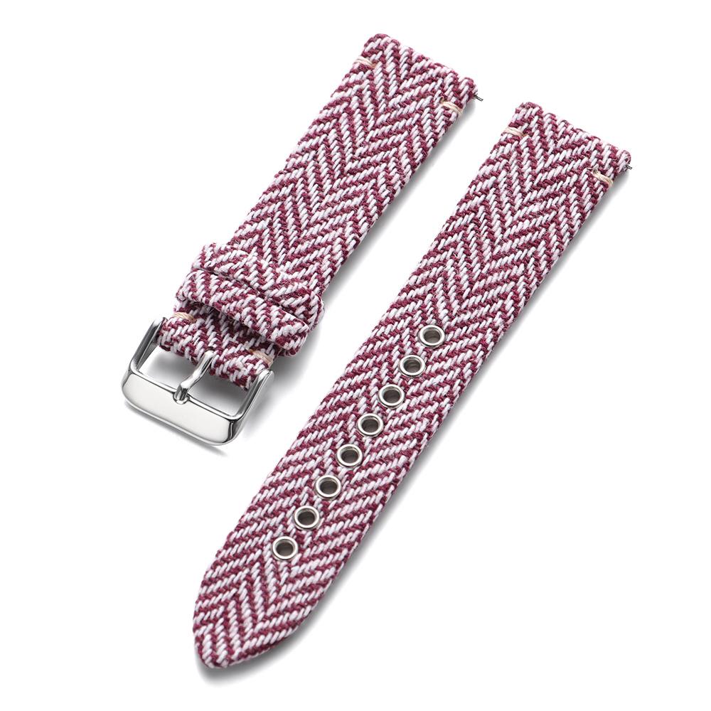 Canvas Nylon Strap Sailcloth Tweed Watch Band 18mm 20mm 22mm for Omega for Seiko Quick Release Leather Bracelet for Men Women