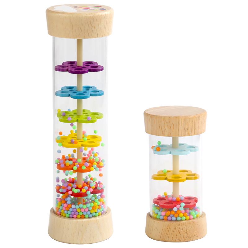 Montessori Wooden Rain Tube: Children's Musical Instrument for Early Education and Hand-Eye Coordination