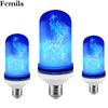 LED Simulated Dynamic Flame Bulb for Christmas and KTV Atmosphere, Blue Edged Flame Light