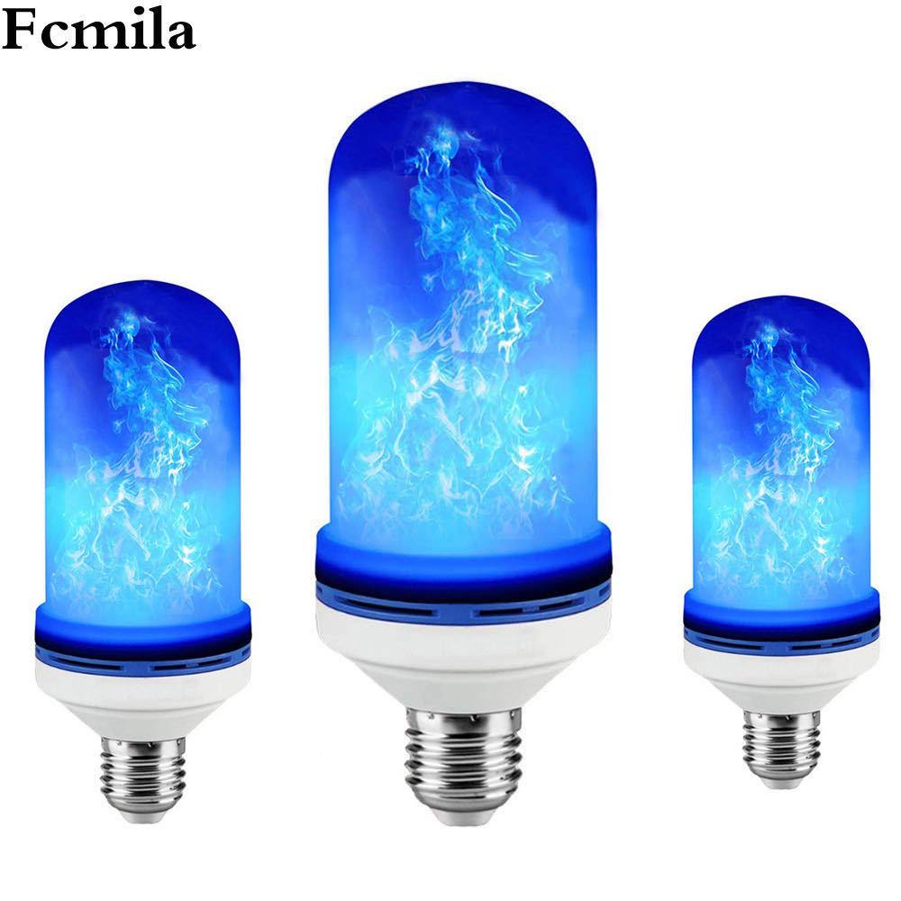 LED Simulated Dynamic Flame Bulb for Christmas and KTV Atmosphere, Blue Edged Flame Light