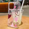 Love Heart Soft Phone Case for iPhone 16 15 14 17 Air Pro Max 16E 13 12 Mini 11 XS X XR 7 8 Plus  Clear Shockproof Cover