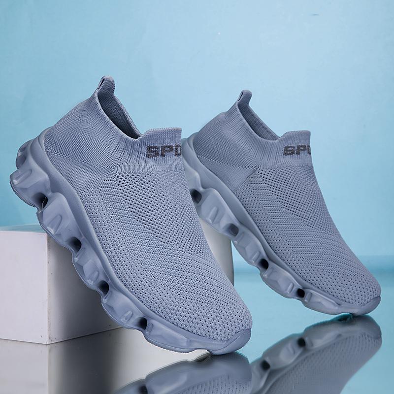 Women 2025 Vulcanized Shoes Breathable Mesh Lightweight Soft Soled Sports Shoes Men Flat Bottomed Platform Lace Up Casual Shoes