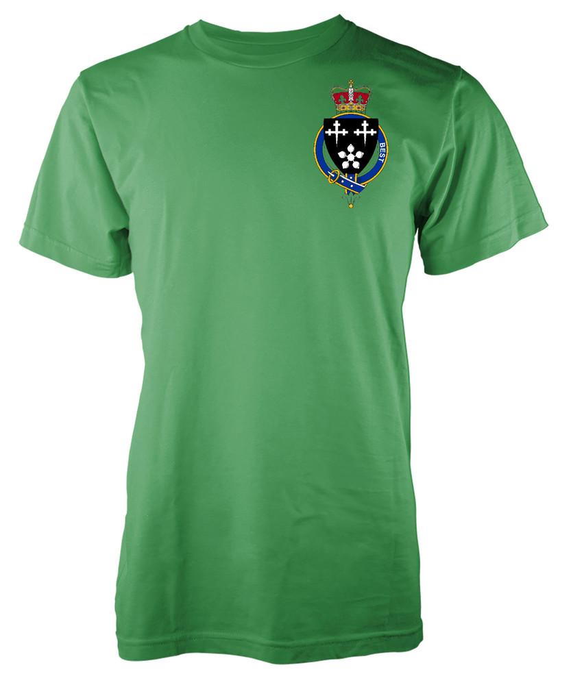

Personalised Best Family Name T-Shirt Family Crest Badge Coat Of Arms Adult L