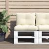 Vidaxl Pallet Cushions, 2 Pcs, Cream, Fabric