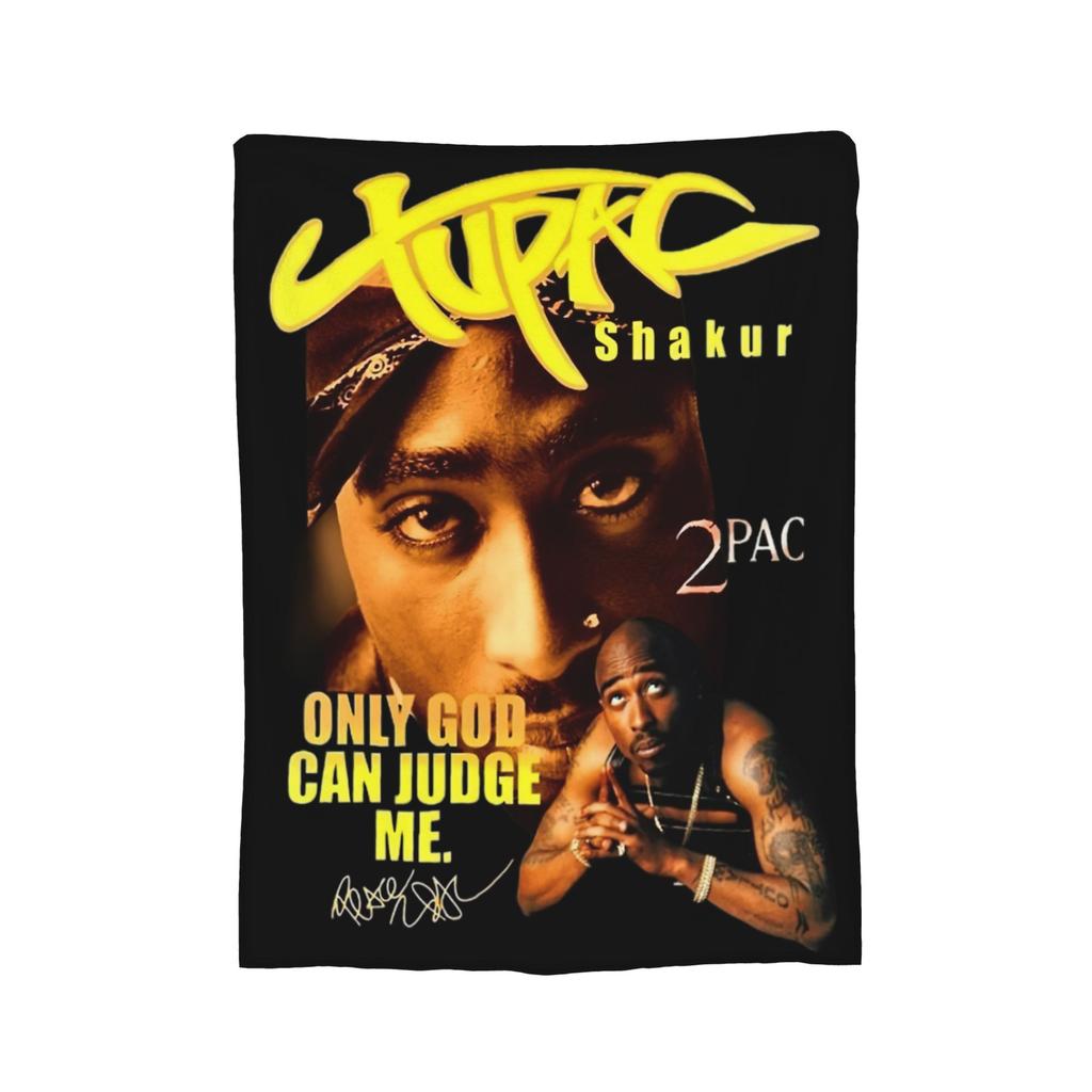 Rapper Tupac  Blanket Flannel 2pac Hip Hop Super Warm Throw Blanket for Outdoor Travel Bedroom Quilt