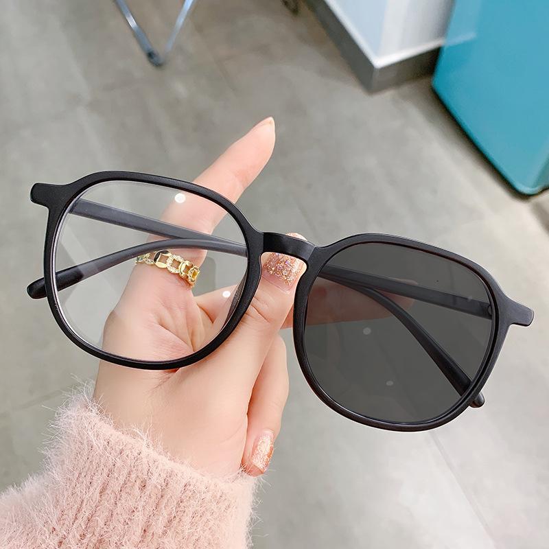 Anti-blue Light-sensitive Color-changing Glasses Frames Without Makeup To Make Female Students Look Myopic Glasses 21007-1