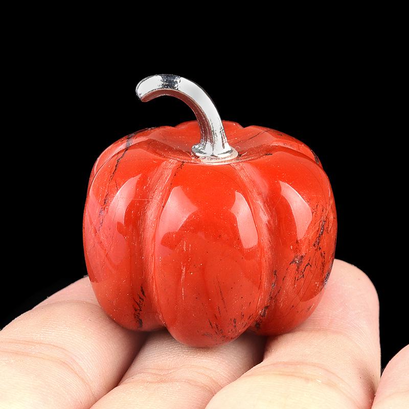 30mm Natural Crystal Pumpkin Decoration for Halloween & Thanksgiving - Large Qty Discount
