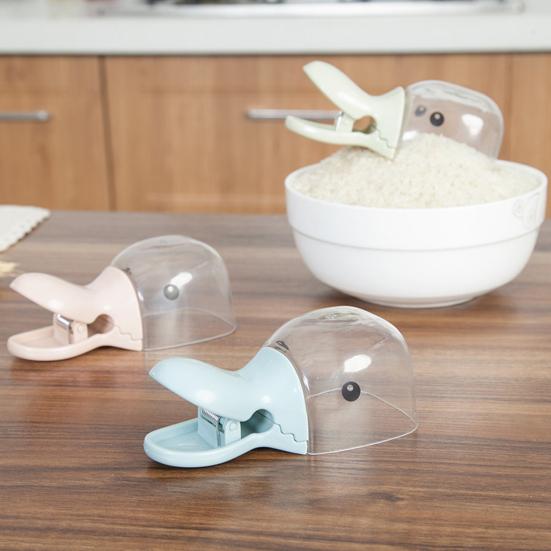 Plastic Scoop Bag Clip Food-Grade Measuring Cup BPA-Free Duck Head Multi-purpose Kitchen Utensils for Rice Water