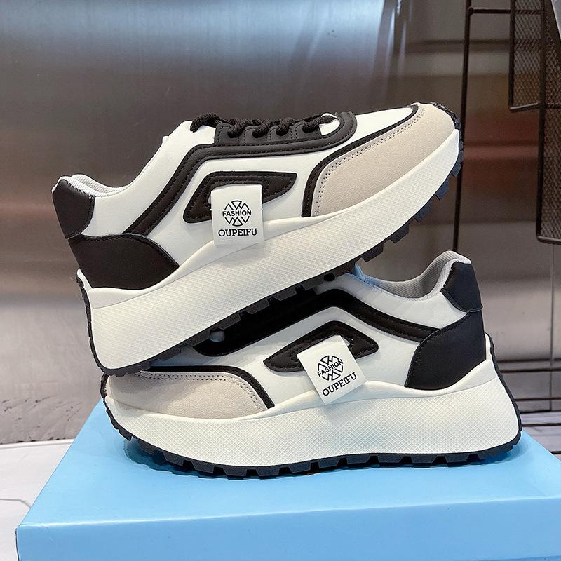 New female spring student running sports thick-soled height-increasing casual shoes 35 3329₽