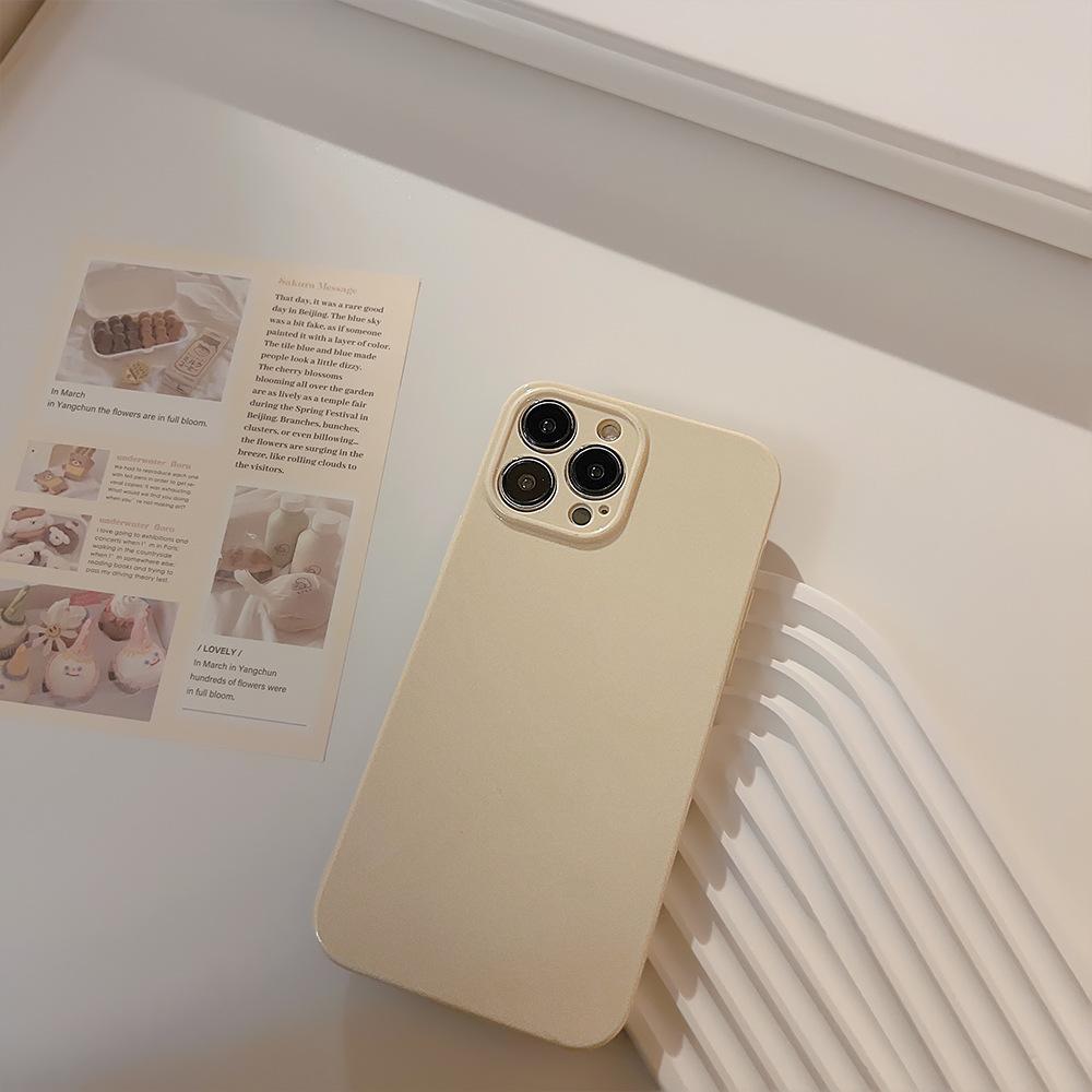 Ins Style Solid Color Iphone15 IPhone Case 14pro Max Suitable for 16 Macaron 12 Dopamine