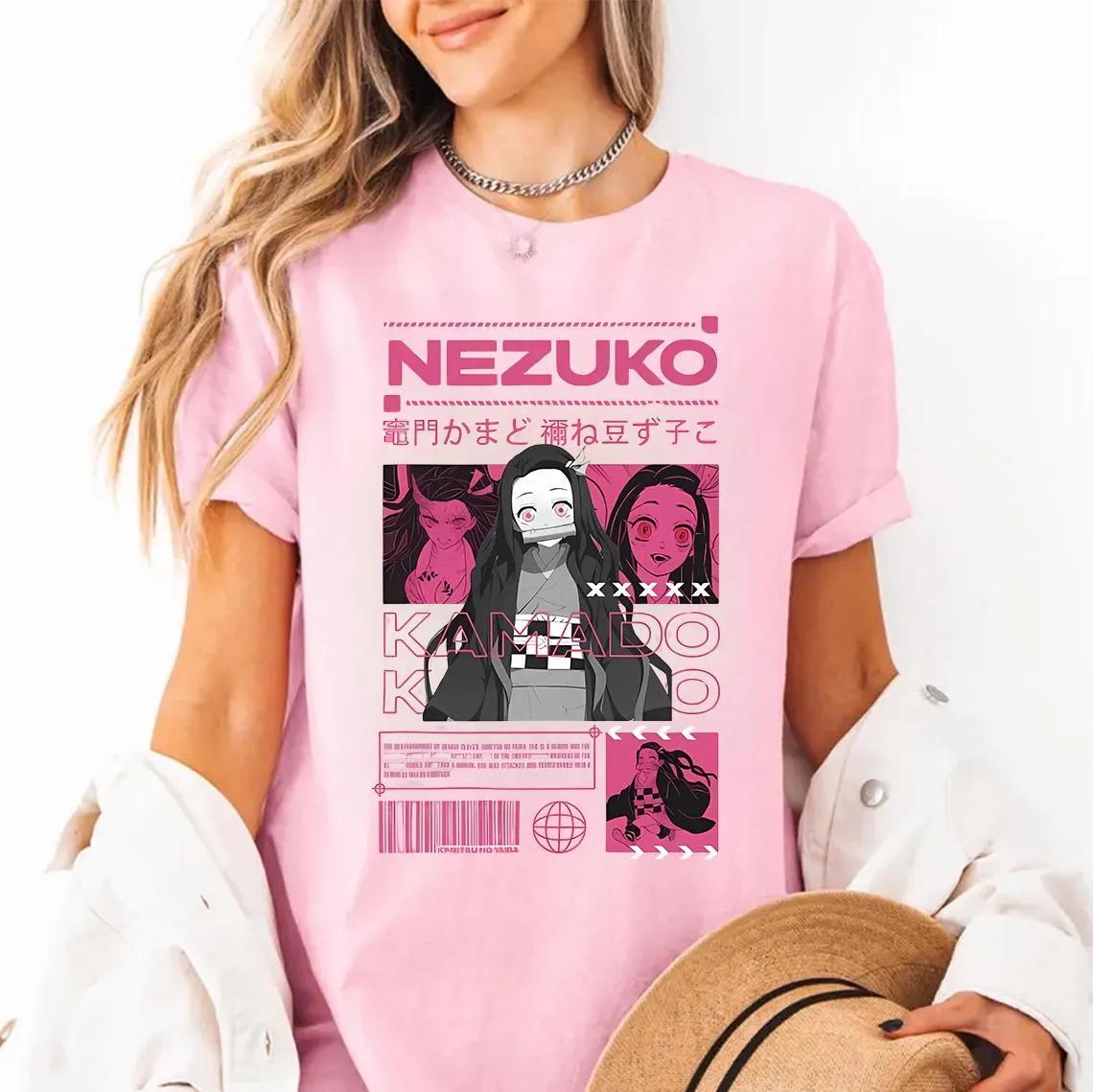 Nezuko Kamado TShirt Demon Slayer Nezuko Shirt Anime Inspired Tee Anime Streetwear Tee Gift for Demon Slayer Fans S