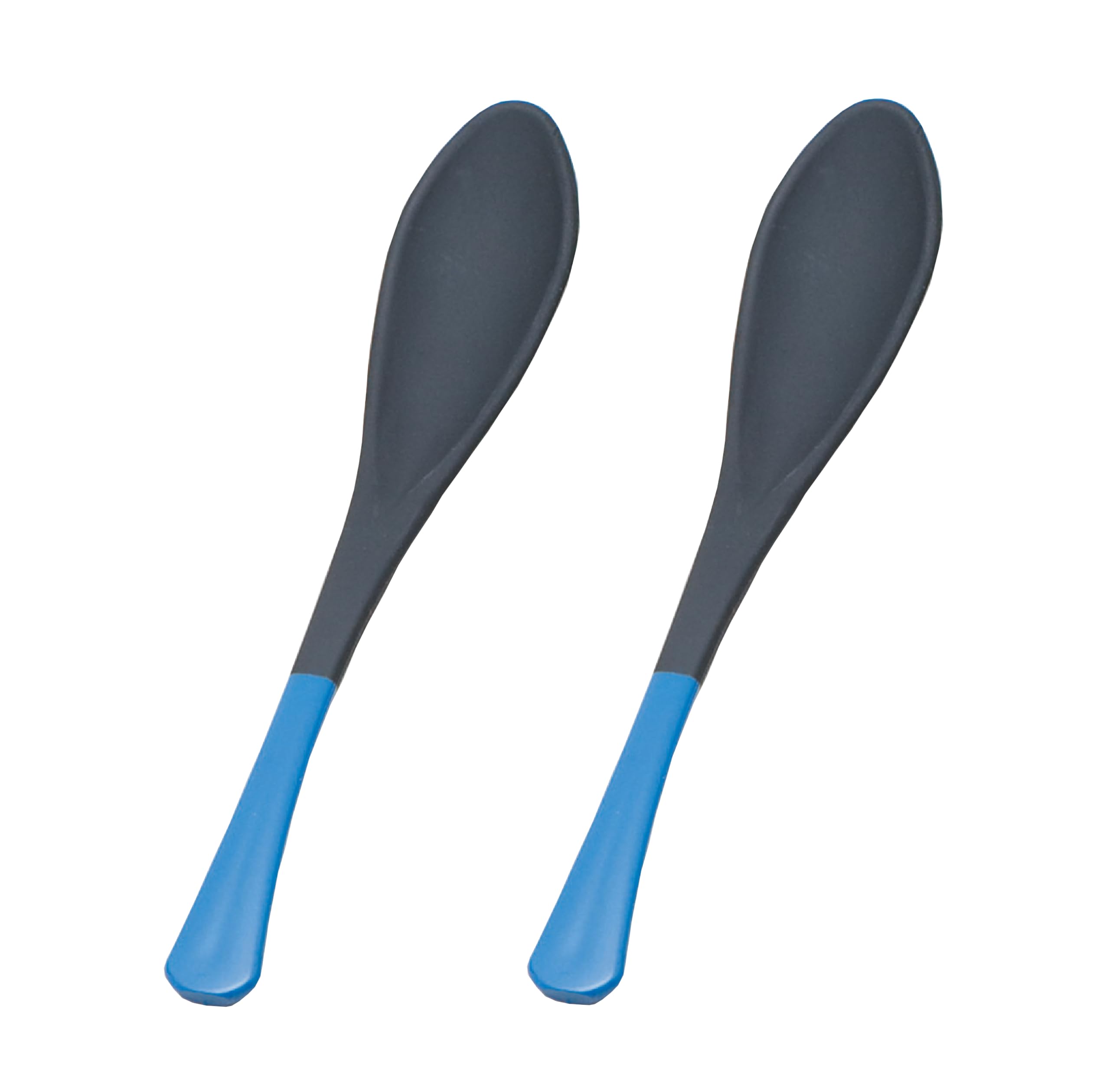 Wakaizumi Kappo Porridge Spoon Set of Lacquerware, Lacquerware, (Small), Black/Blue, 2, H-60-34 чёрный