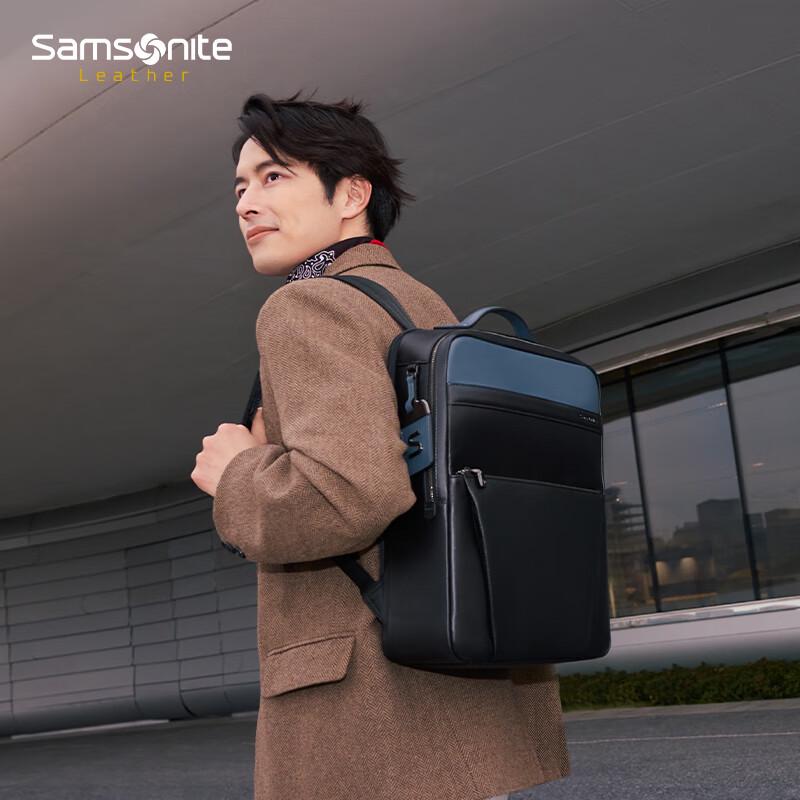 Samsonite Men's 14-inch Business Leather Backpack