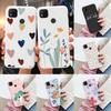 Heart Flower Case For Redmi 9C NFC 10A Phone Cover Cute Silicone Shockproof Soft Coque For Redmi 10C 12C 12 Cartoon Lovely Bag