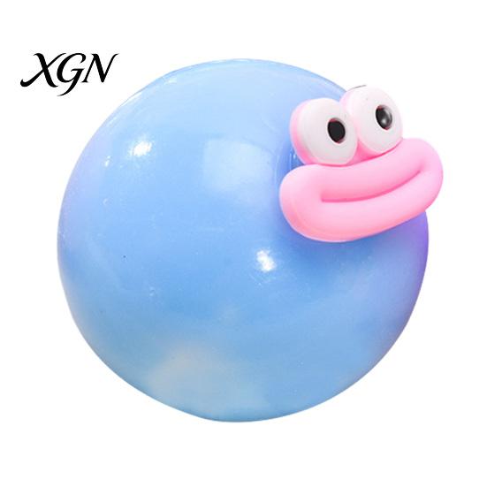 Tragbarer Stressabbau Cartoon Wurstmund Ball Spielzeug Linderung Große Augen Quetschen Angst Fidget Langsam Aufgehend Home Office Mitarbeiter Schreibtisch TPR