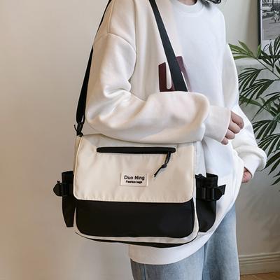 Canvas Color Stop Messenger Bag Campus Student Arbeit Pendeln Umhängetasche