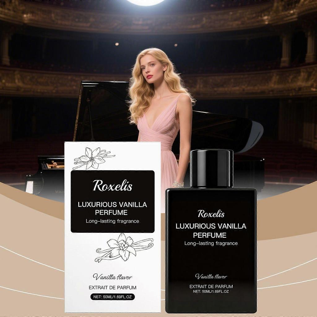 Roxelis Vanilla Scent Luxury Perfume Natural Lasting Fragrance Elegant Charm Sweet Delicate Fresh Notes Portable Spray