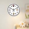 Plastic wall clock living room advanced sense children's simple cartoon silent modern clock batch clock wall hanging