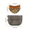 1pcs Leopard Print Contour Face Brush, Dry Brush For Face, Chin And Jawline Massager, Ergonomic Design Precisely Fits Skin