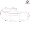 Box Spring Bed with Mattress Cream 200 x 200 cm Fabric