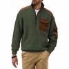 Men's Solid Color Stand Collar Sweatshirt Men's Sports Large Size Casual Sweatshirt