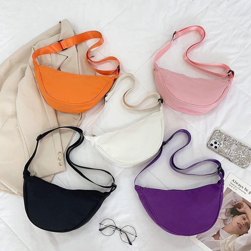 New-style Solid-color Dumpling-shaped Bags Versatile Single-shoulder Bags with Texture Casual and Versatile Underarm Bags Commuting Crossbody Bags