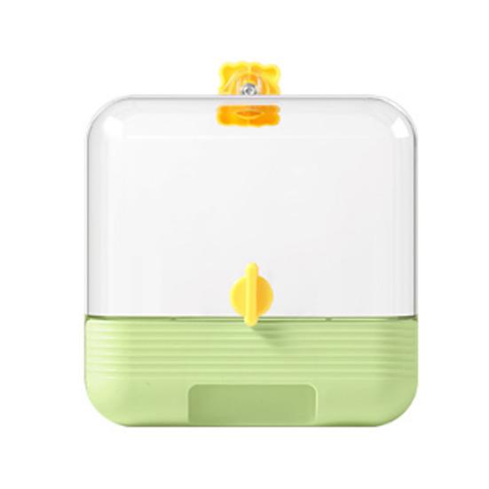 No Mess Bird Cage Feeder 2 in 1 Transparent Parakeet Bathtub with Bottom Drawer Multi-functional Shower Box for Budgies Parakeet Small Parrot