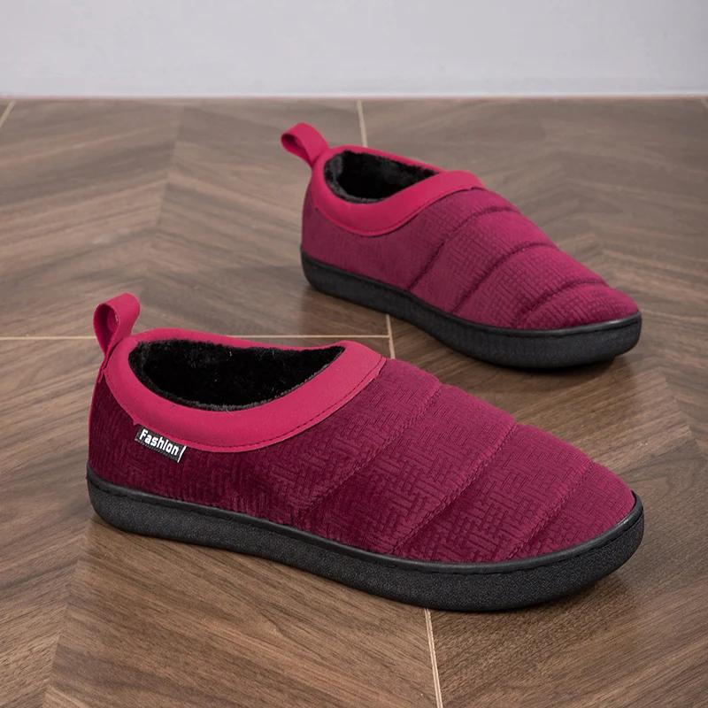 Модные зимние теплые меховые мужские тапочки для мужчин и женщин — фото 5