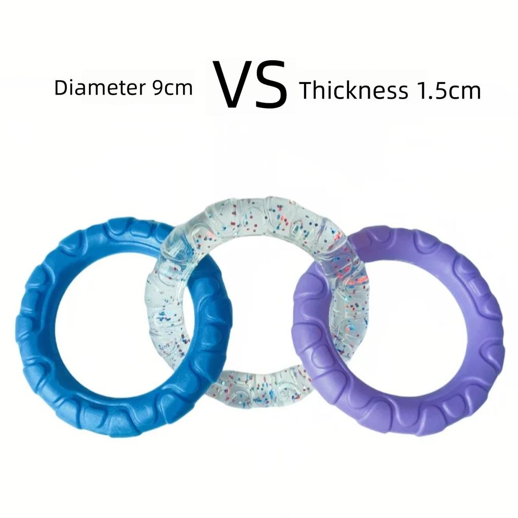 Anneau de traction TPR Jouet à mâcher pour animal de compagnie Résistant aux morsures Durable Nettoyage des dents molaires Facile à nettoyer Jouet interactif Pour chiens de petite, moyenne et grande taille