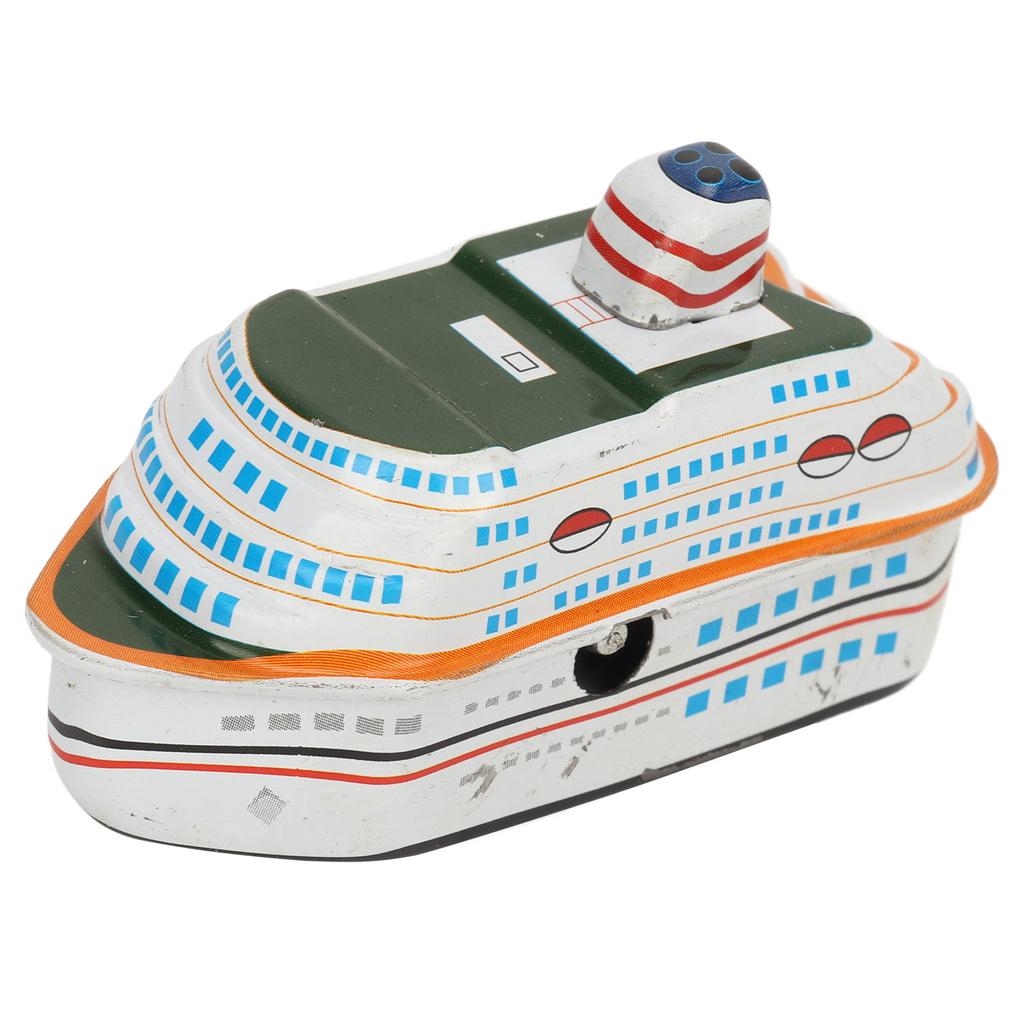 Cruise Ship Tin Toy Wind Up Toy Collection Crafts Personalized Gifts Creative Props Vintage Collectible Kids Gift