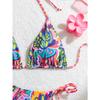 Women's High-quality Split Swimsuit Colorful Print Sexy Waist Cinched Waist Skinny Seaside Hot Spring Resort Swimsuit