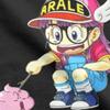 Arale Poking Poop Dr Slump T Shirts Men Women's Cotton Vintage T-Shirt Unchi-kun Anime Tee Shirt Short Sleeve Graphic Printed