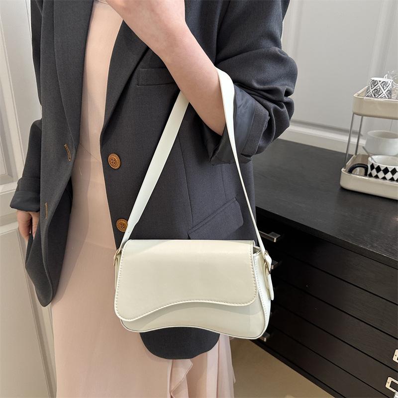 Achseltasche für Damen, Einfarbige 2026 Neues modisches Design Einzelne Schulter-Umhängetasche, Temperamentvolle kleine quadratische Taschen