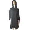 GMXIA Autumn and Winter Hooded Pocket Dress Bottom Shirt Mid-Length Sweatshirt Women's Clothing