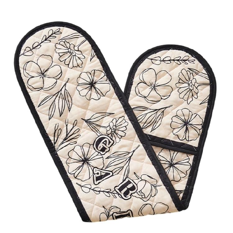 Long Fetter Oven Gloves Reinforced Heat Security Never Slip Outside for Baking Roasting Cooking